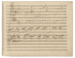 A page from the original 9th Symphony manuscript