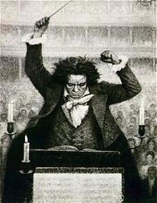 Beethoven conducting the 9th Symphony