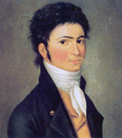 Portrait of Beethoven as a young man (1801)